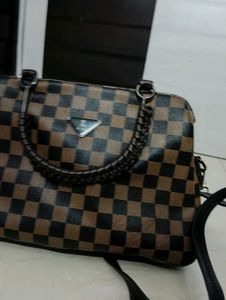 Stylish Checkerboard Handbag