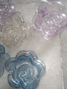 Set of 7 Flower Claw Clips