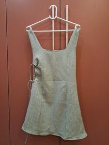 Ribbed Square Neck Mini Dress