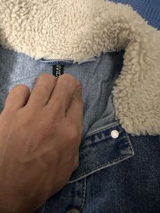 Denim Jacket with Sherpa Collar