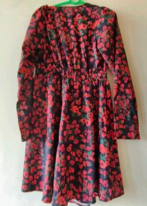Floral Print Wrap Dress