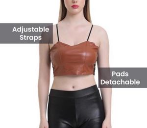 Faux Leather Corset Top