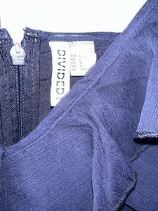 Chic Navy Blue Ruched Mini Dress