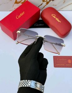 Cartier Rimless  sunglasses premium stock