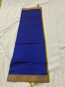 Royal Blue Silk Saree with Golden Border