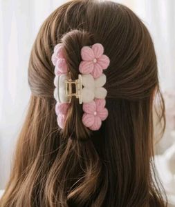 Cute Crochet Flower Hair Claw Clips