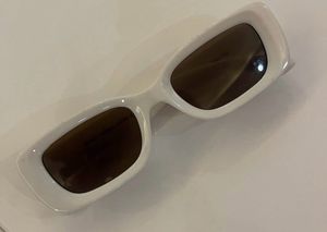 White Rectangular Sunglasses