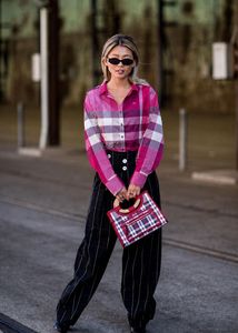 Burberry pink check shirt