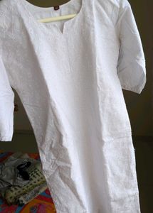 White Chikankari Kurta