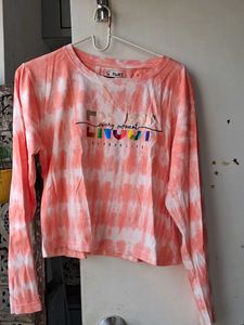 Cute Tie-Dye Long Sleeve Top