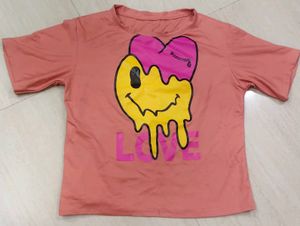 Cute Melting Smile Love Graphic Tee
