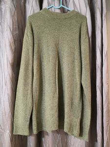 Men's Oversized Olive Green Sweater