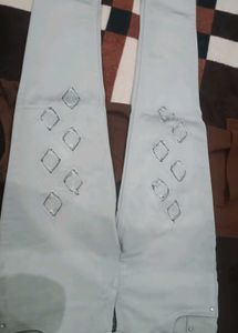 Diamond Embellished Light Wash Jeans