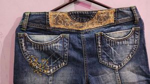 UNIQUE Y2K Embellished Wide Leg jeans