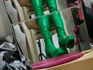 Green Thigh High Boots