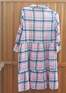 Pink Plaid Tiered Kurta 🩷