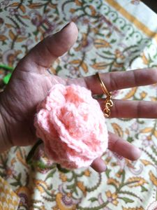 Handmade Crochet Flower key chain
