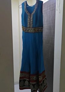 Blue Embroidered kurti