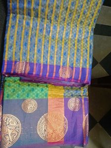 Double shaded 4.5 mtrs saree with blouse