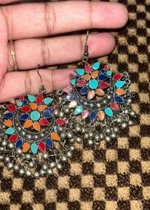 Boho Multicolor Jhumka Earrings