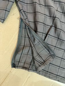 Chic Plaid Flare Sleeve Top