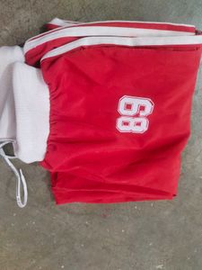 Red Wide Leg Track Pants