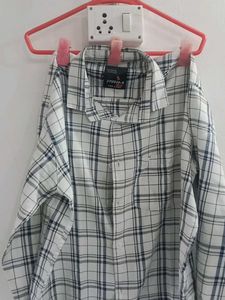 Classic Plaid Shirt &amp; Vibrant Blue Pants Set
