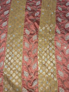 Brown,Gold Saree With Designer Blouse