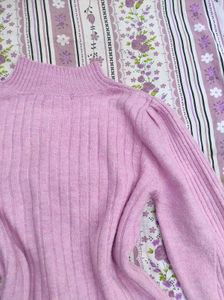 Pastel Lavender Mock Neck Sweater
