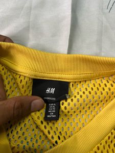 h&amp;m Yellow Los Angeles Graphic T-Shirt