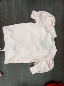 Chic Ruched Front Puff Sleeve Top