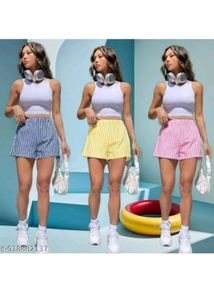 Striped Shorts for Women