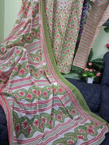 Green Kurta Set with Dupatta