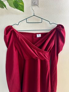 Gorgeous Burgundy Midi Dress