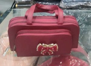 Maroon Handbag with Bow