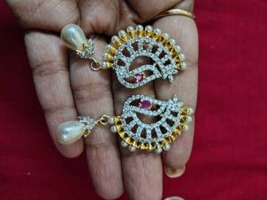 Elegant Pearl &amp; Diamond Earrings
