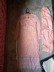 Elegant Peach Embroidered ₹350