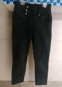 High Waisted Black Denim Jeans