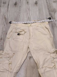 Y2K Beige Cargo Pants