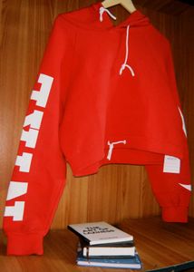 Red Nike Cropped Hoodie