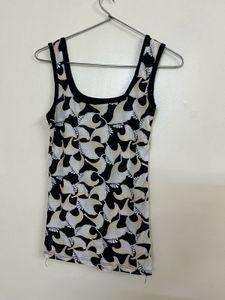 Stylish Printed Tank Transparent Top