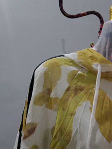 Leaf Print Hoodie Tunic