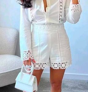 White Lace Trim Outfit