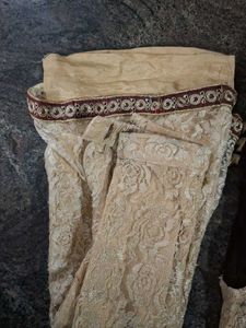 Embroidered Kurta Set with Lace Pants