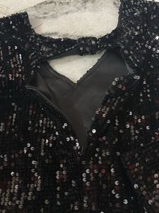 Sparkling Black Sequin Blouse