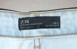 Light Wash Denim Shorts — ZARA Man