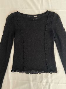 H&amp;M Sheer Long Sleeve Top 🖤