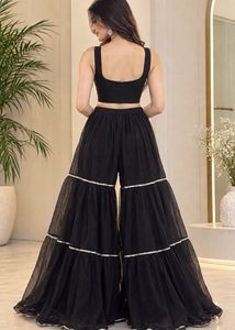 Elegant Black Tiered Skirt