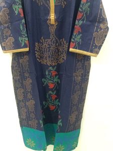 Stylish Navy Blue Kurti with Tree Motif