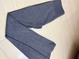 Savana Grey Ribbed Flared Pants